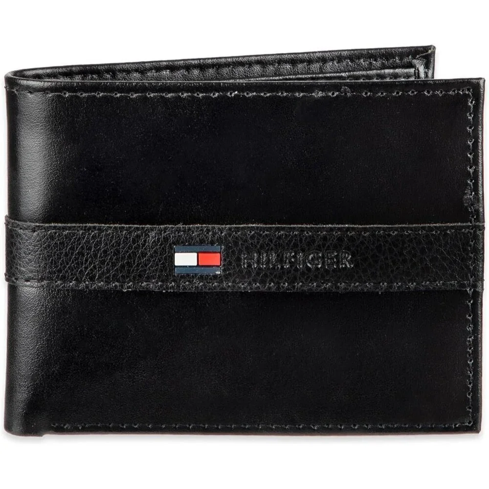 🆕Men Black Classic Bifold Wallet with ID Window and Multiple Card Slots